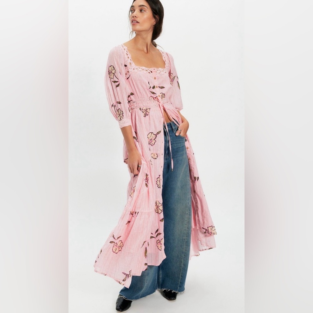 Morning Meadows long sleeve maxi NWOT blushing pink - Picture 3 of 3